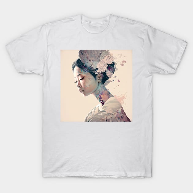 A Fractal Portrait of an Asian Woman T-Shirt by daniel4510